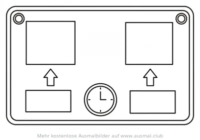 Basketball Anzeigetafel Ausmalbild
