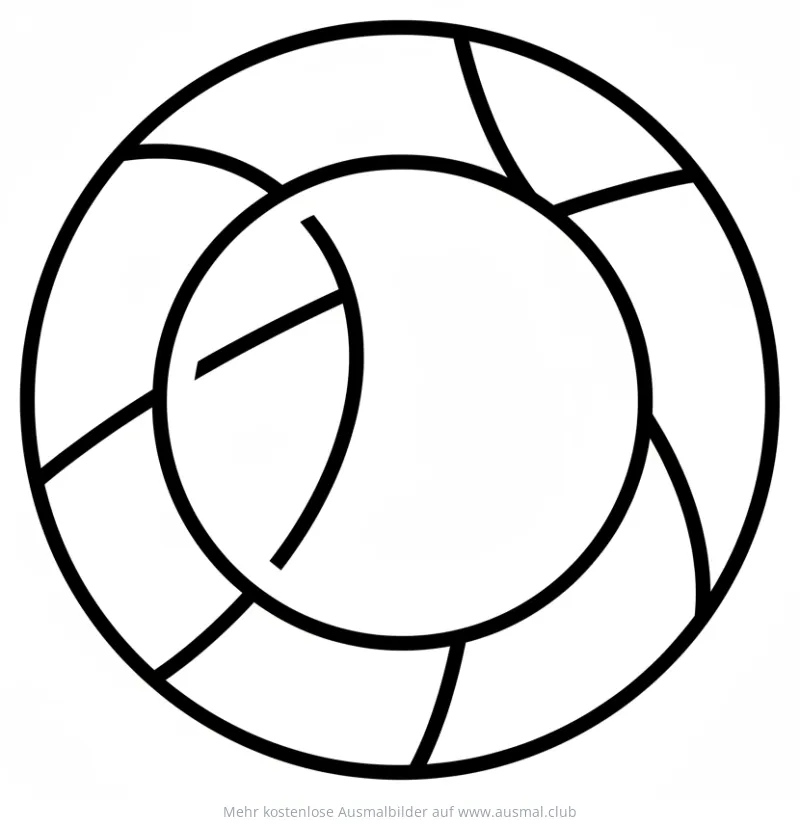 Basketball Ausmalbild mit klaren Linien
