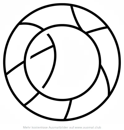 Basketball Ausmalbild mit klaren Linien