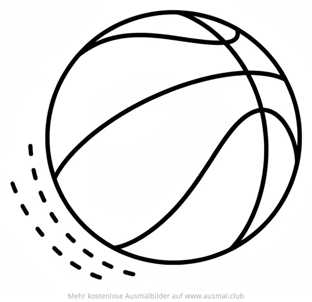 Basketball Ausmalbild rollend