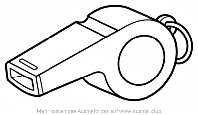 Trillerpfeife Ausmalbild