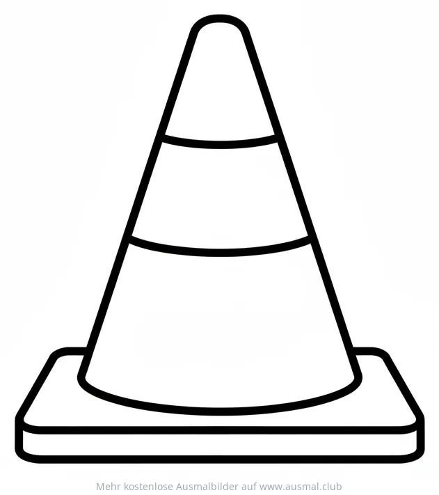Verkehrskegel Ausmalbild