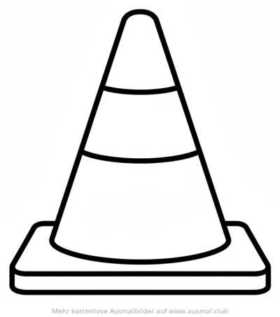Verkehrskegel Ausmalbild