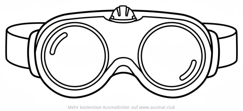 Schutzbrille Ausmalbild für Bauarbeiter