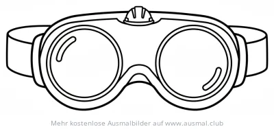 Schutzbrille Ausmalbild für Bauarbeiter