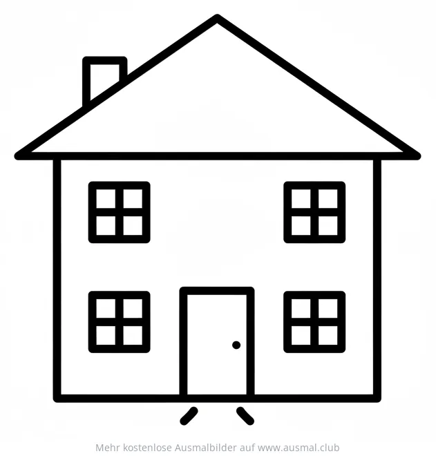 Einfaches Haus Ausmalbild