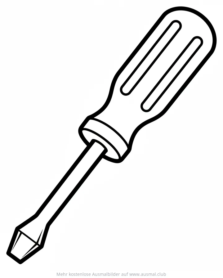 Schraubenzieher Ausmalbild