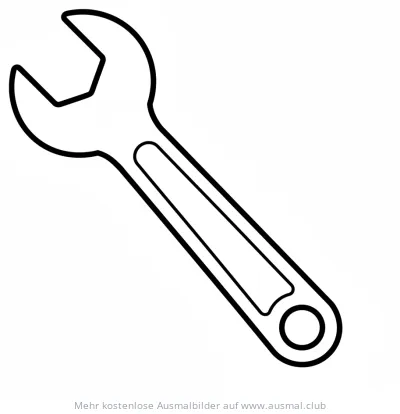 Schraubenschlüssel Ausmalbild