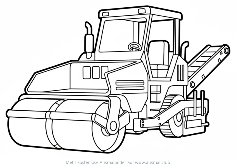 Straßenwalze Ausmalbild