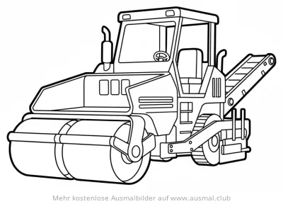Straßenwalze Ausmalbild