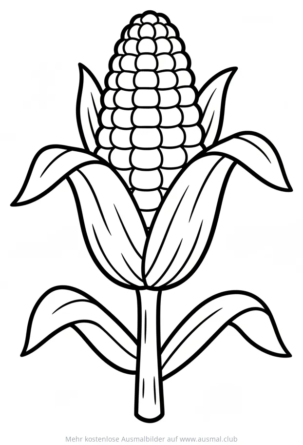 Maiskolben Ausmalbild