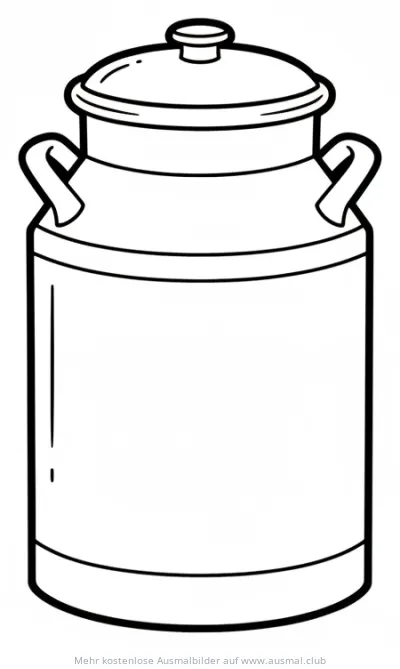 Milchkanne Ausmalbild