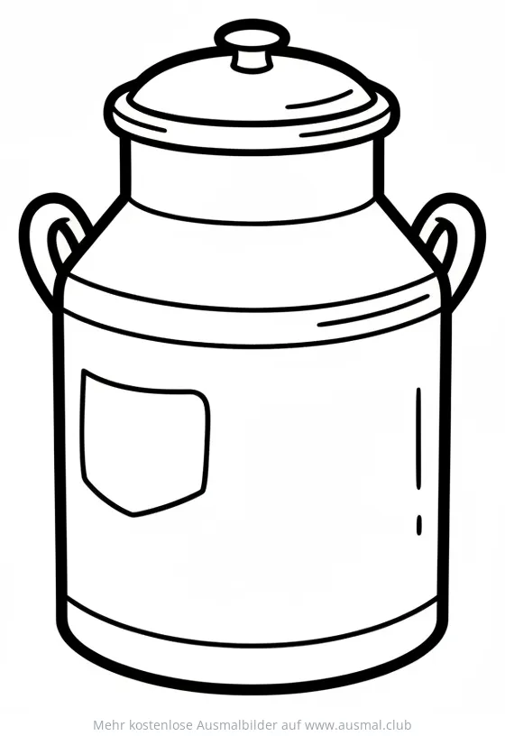 Milchkanne Ausmalbild