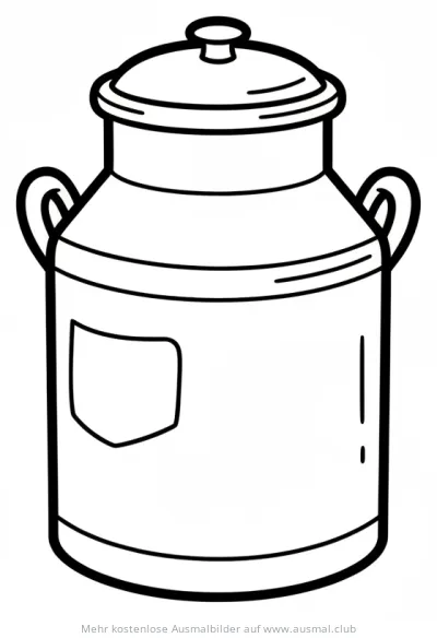 Milchkanne Ausmalbild