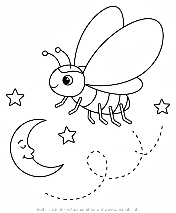 Fliegender Maikäfer Ausmalbild