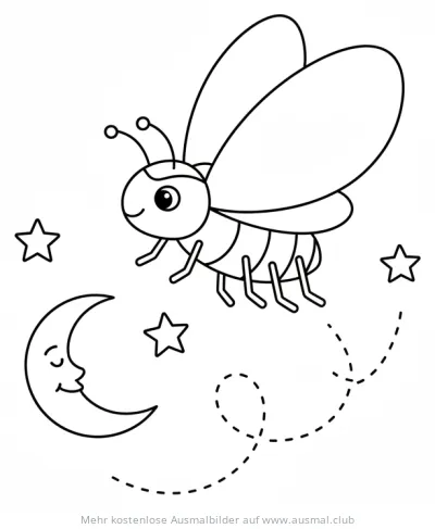 Fliegender Maikäfer Ausmalbild