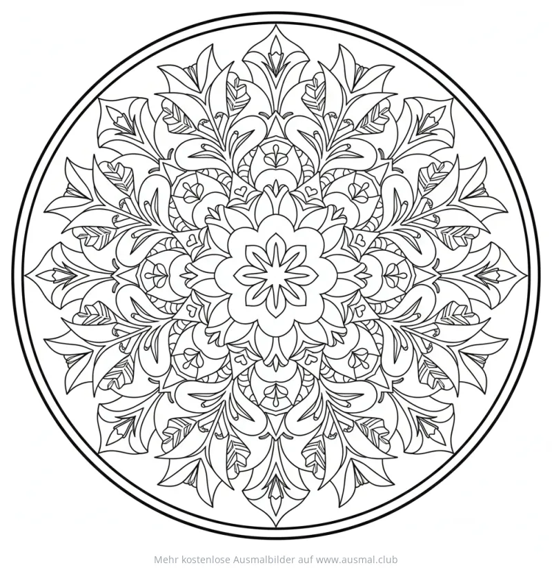 Glockenblumen Mandala Ausmalbild