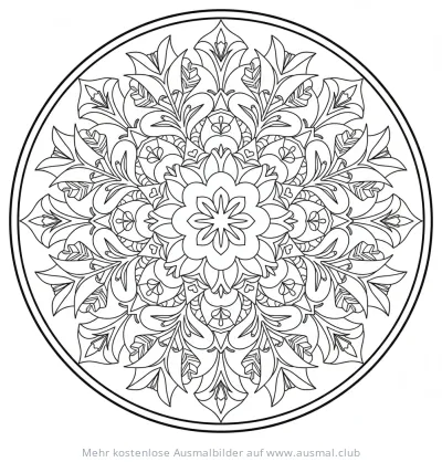 Glockenblumen Mandala Ausmalbild