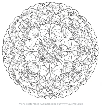 Trichterwinde Mandala Ausmalbild