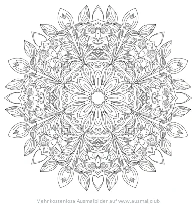 Schneeglöckchen Mandala Ausmalbild