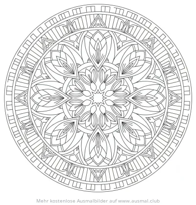Tulpen Mandala Ausmalbild