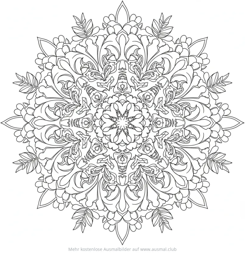 Löwenmäulchen Mandala Ausmalbild