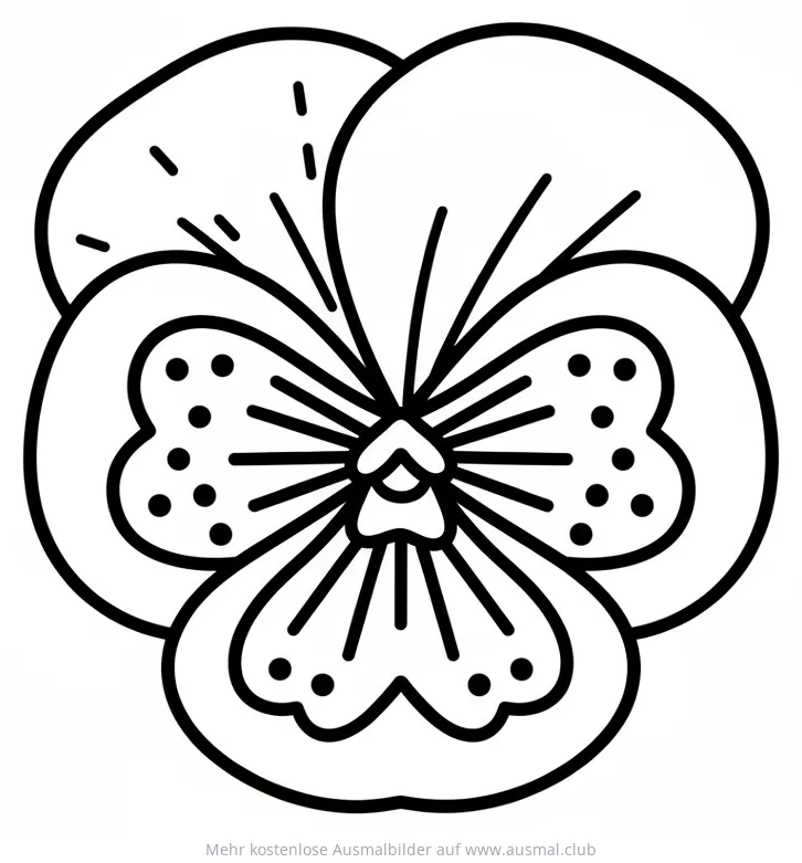 Stiefmütterchen Ausmalbild