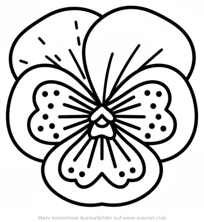 Stiefmütterchen Ausmalbild