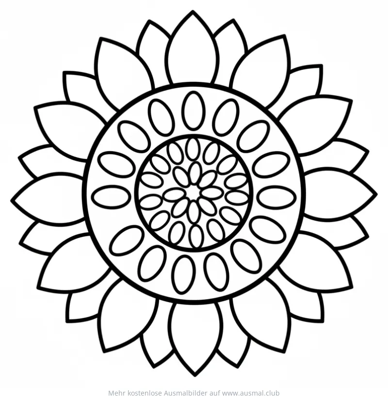 Sonnenblumenkern Ausmalbild