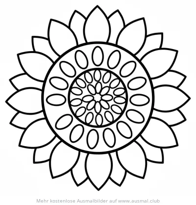 Sonnenblumenkern Ausmalbild