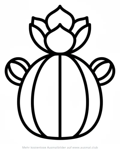 Kaktusblüte Ausmalbild