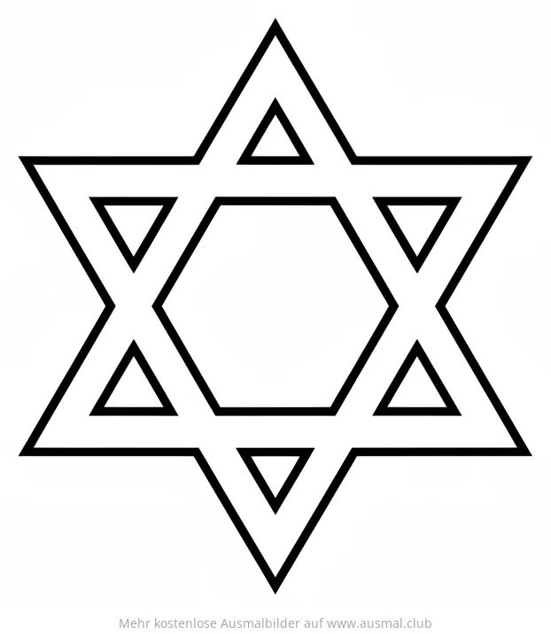 Davidstern Ausmalbild