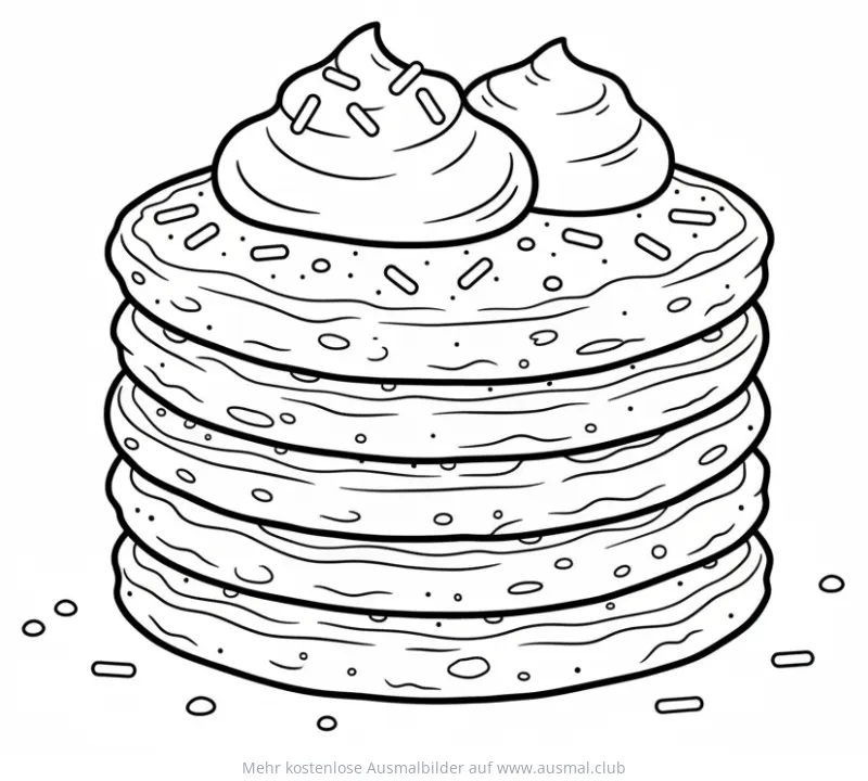 Latkes mit Toppings Ausmalbild