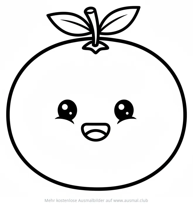 Freundliche Mandarine Ausmalbild