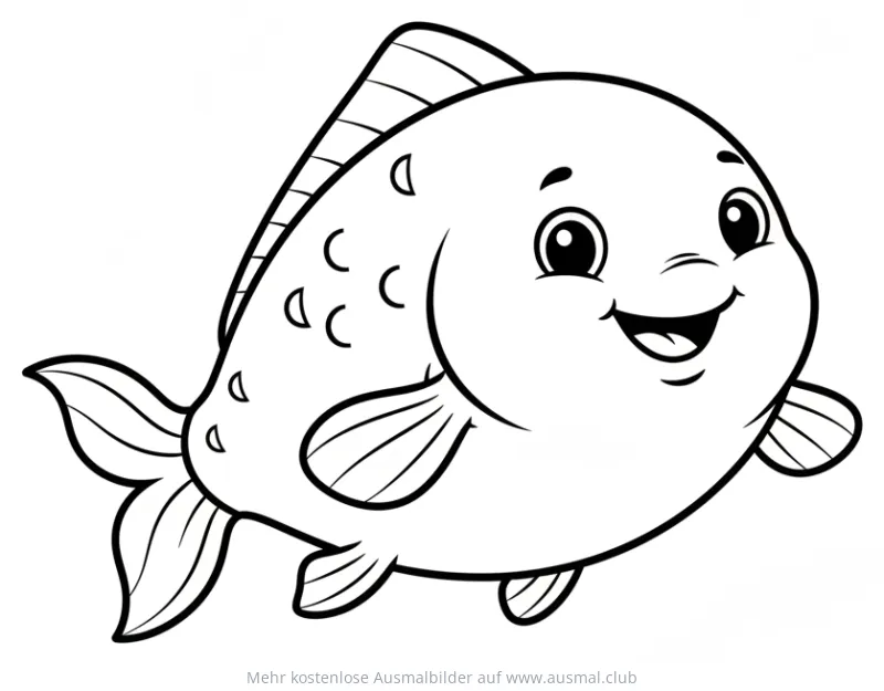 Koi Fisch Ausmalbild