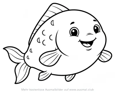 Koi Fisch Ausmalbild