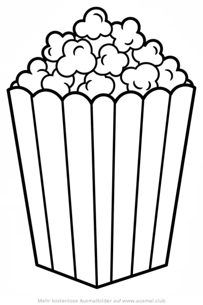 Popcorntüte Ausmalbild