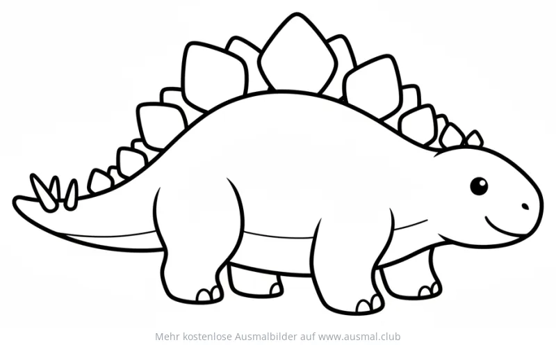 Freundlicher Stegosaurus Ausmalbild