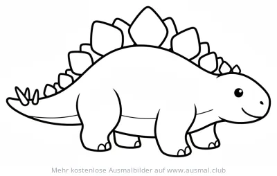 Freundlicher Stegosaurus Ausmalbild