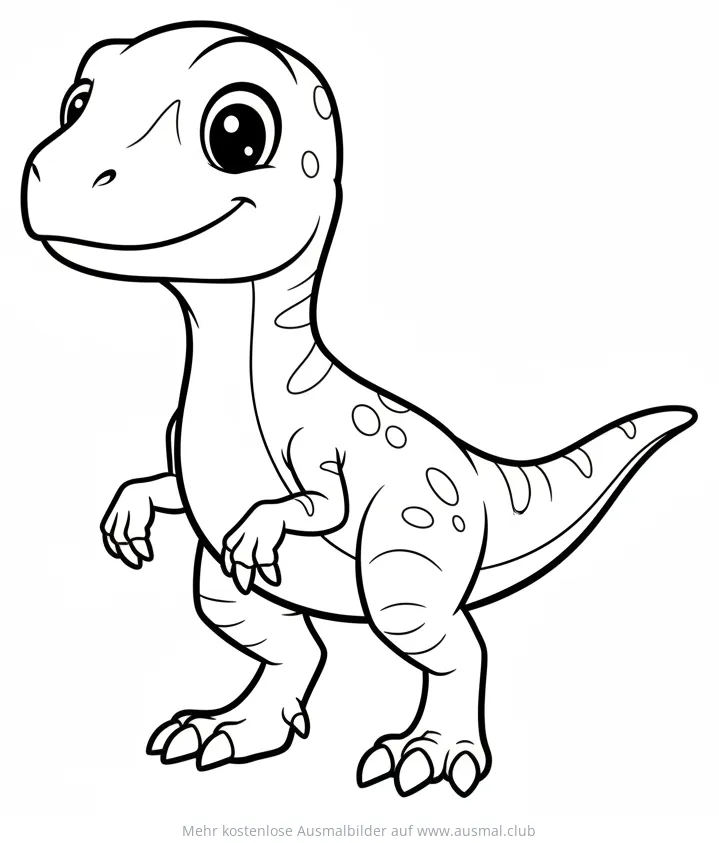 Freundlicher Velociraptor Ausmalbild
