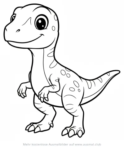 Freundlicher Velociraptor Ausmalbild