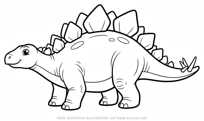 Freundlicher Stegosaurus Ausmalbild