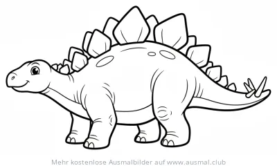 Freundlicher Stegosaurus Ausmalbild