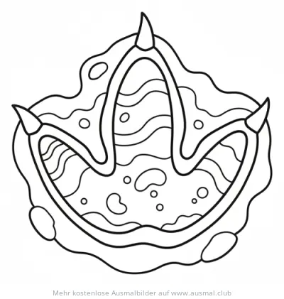 Dino Fußabdruck Ausmalbild