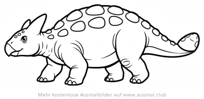 Ankylosaurus Ausmalbild mit Panzerung und Keulenschwanz