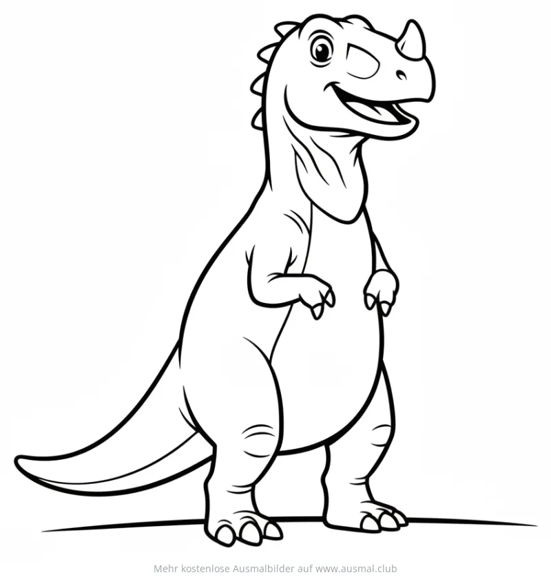 Freundlicher Iguanodon Ausmalbild