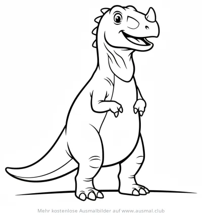 Freundlicher Iguanodon Ausmalbild