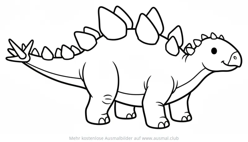 Kentrosaurus Ausmalbild mit Stacheln und Platten