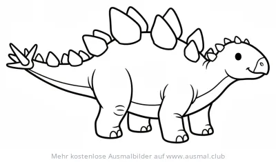Kentrosaurus Ausmalbild mit Stacheln und Platten