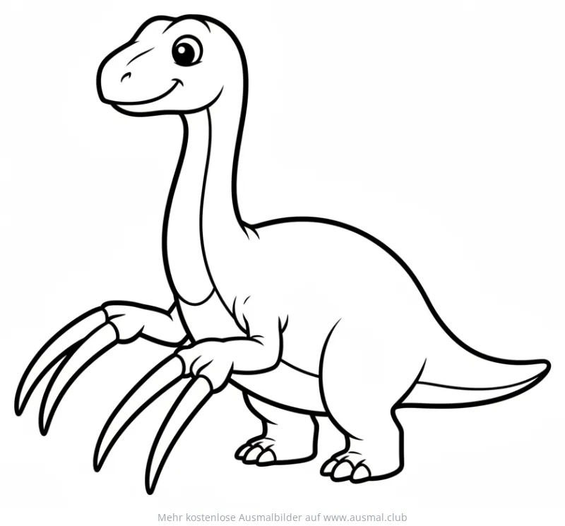 Therizinosaurus Ausmalbild mit langen Krallen